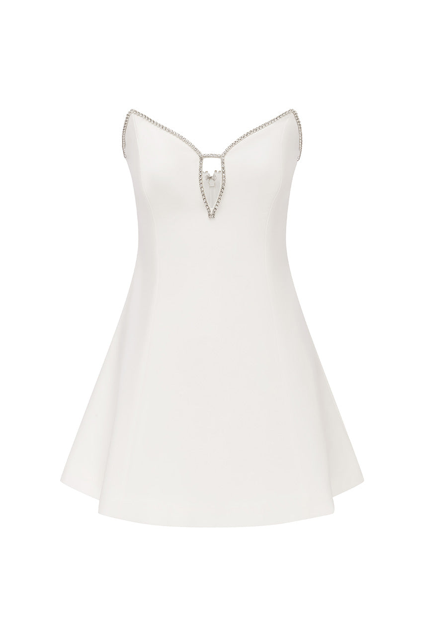 Sephora Mini Dress - Ivory - SHOPJAUS - JAUS