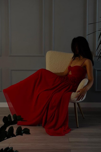 Danika Maxi Dress - Red - SHOPJAUS - JAUS