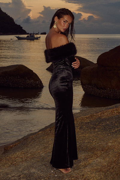 Siani Maxi Dress - Black - SHOPJAUS - JAUS