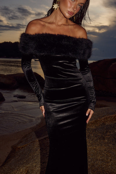 Siani Maxi Dress - Black - SHOPJAUS - JAUS