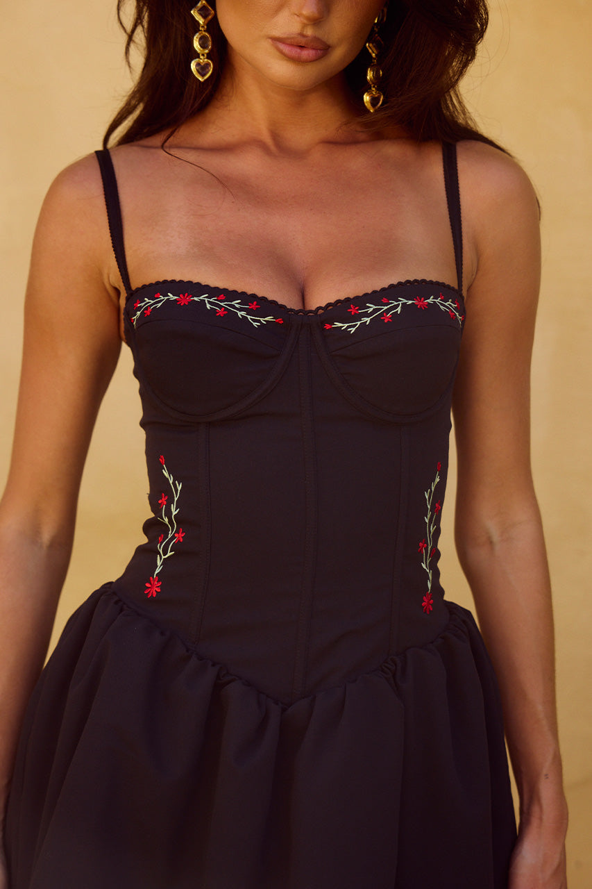 Socora Mini Dress - Black - SHOPJAUS - JAUS