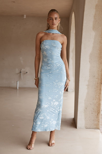 Sommer Midi Dress - Blue - SHOPJAUS - JAUS