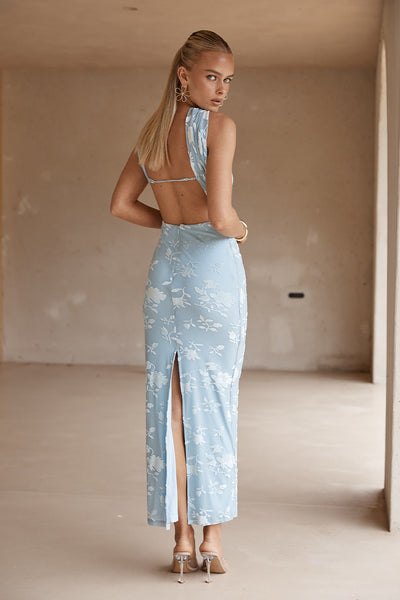 Sommer Midi Dress - Blue - SHOPJAUS - JAUS