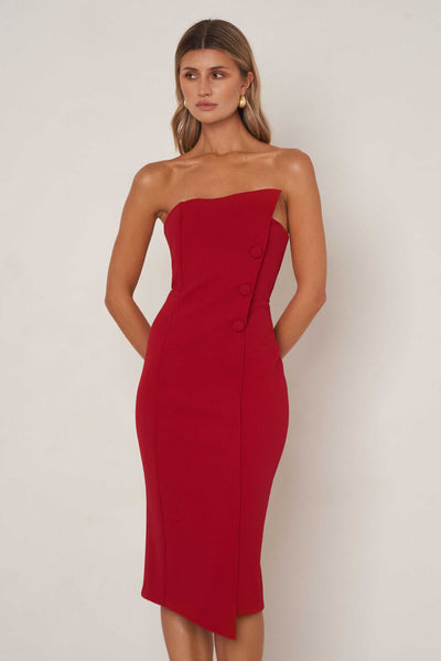 Sara Dress - Red - SHOPJAUS - JAUS