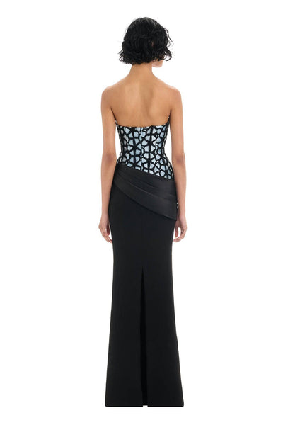Sidonia Gown - Black/Blue - SHOPJAUS - JAUS