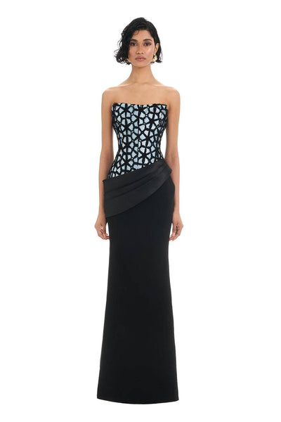 Sidonia Gown - Black/Blue - SHOPJAUS - JAUS