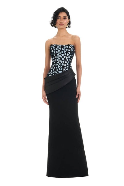 Sidonia Gown - Black/Blue - SHOPJAUS - JAUS