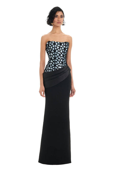 Sidonia Gown - Black/Blue - SHOPJAUS - JAUS
