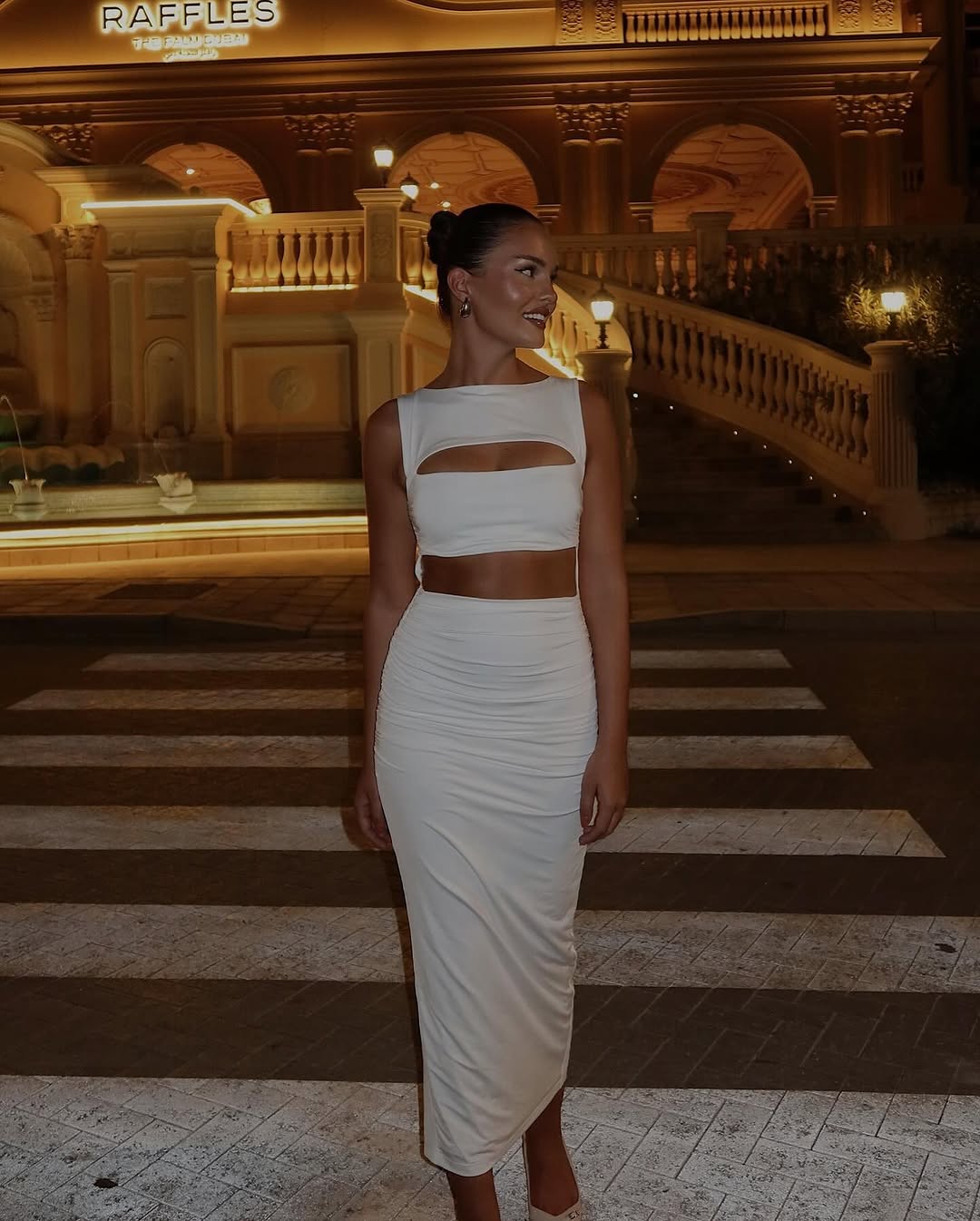 Nookie Enigma Cut Out Midi Dress - Ivory - SHOPJAUS - JAUS