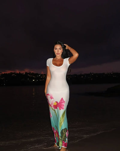 Laylah Midi Dress - Nalani Print - SHOPJAUS - JAUS