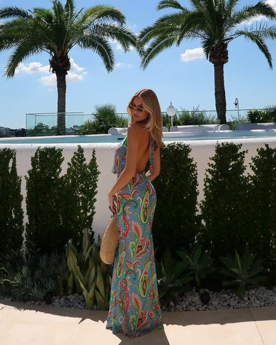 Lexie Maxi Dress - Carina Print - SHOPJAUS - JAUS