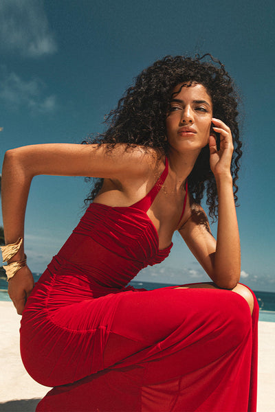 Tallula Maxi Dress - Cherry - SHOPJAUS - JAUS