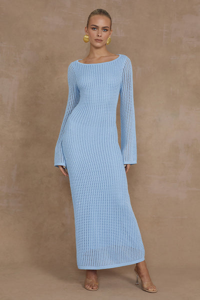 Tasha Midi Dress - Light Blue - SHOPJAUS - JAUS