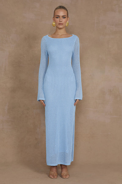 Tasha Midi Dress - Light Blue - SHOPJAUS - JAUS