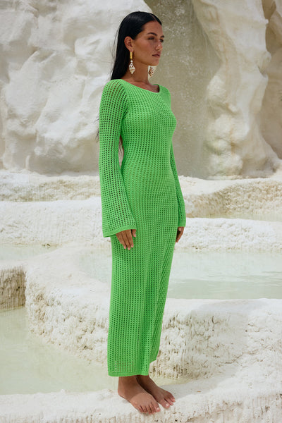 Tasha Midi Dress - Apple - SHOPJAUS - JAUS
