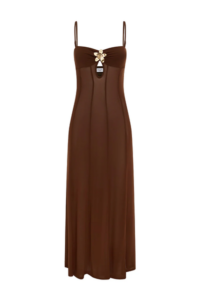 Tisha Maxi Dress - Espresso - SHOPJAUS - JAUS