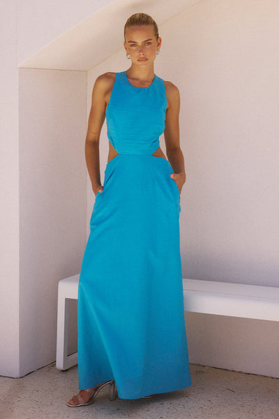 Murila Maxi Dress - Blue - SHOPJAUS - JAUS