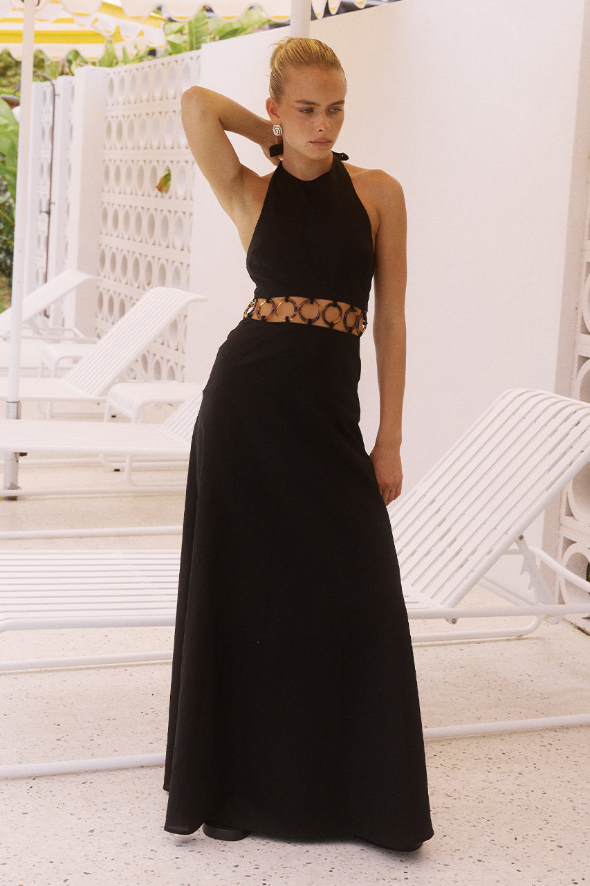 Rafini Maxi Dress - Black - SHOPJAUS - JAUS