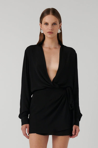Adalee Wrap Skirt - Black - SHOPJAUS - JAUS