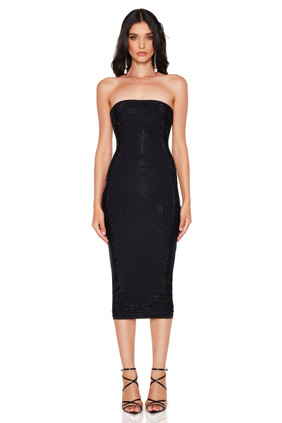 Nookie Adriana Midi Dress - Black - SHOPJAUS - JAUS