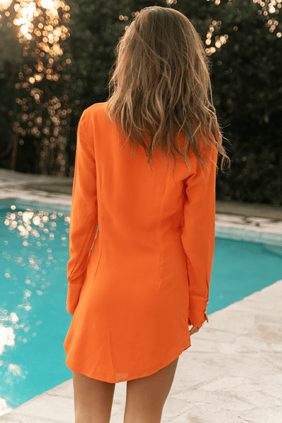 Aja Mini Dress - Blood Orange - JAUS