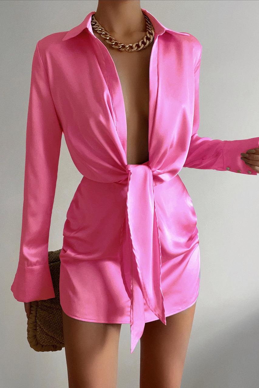 Aja Mini Dress - Pink - JAUS