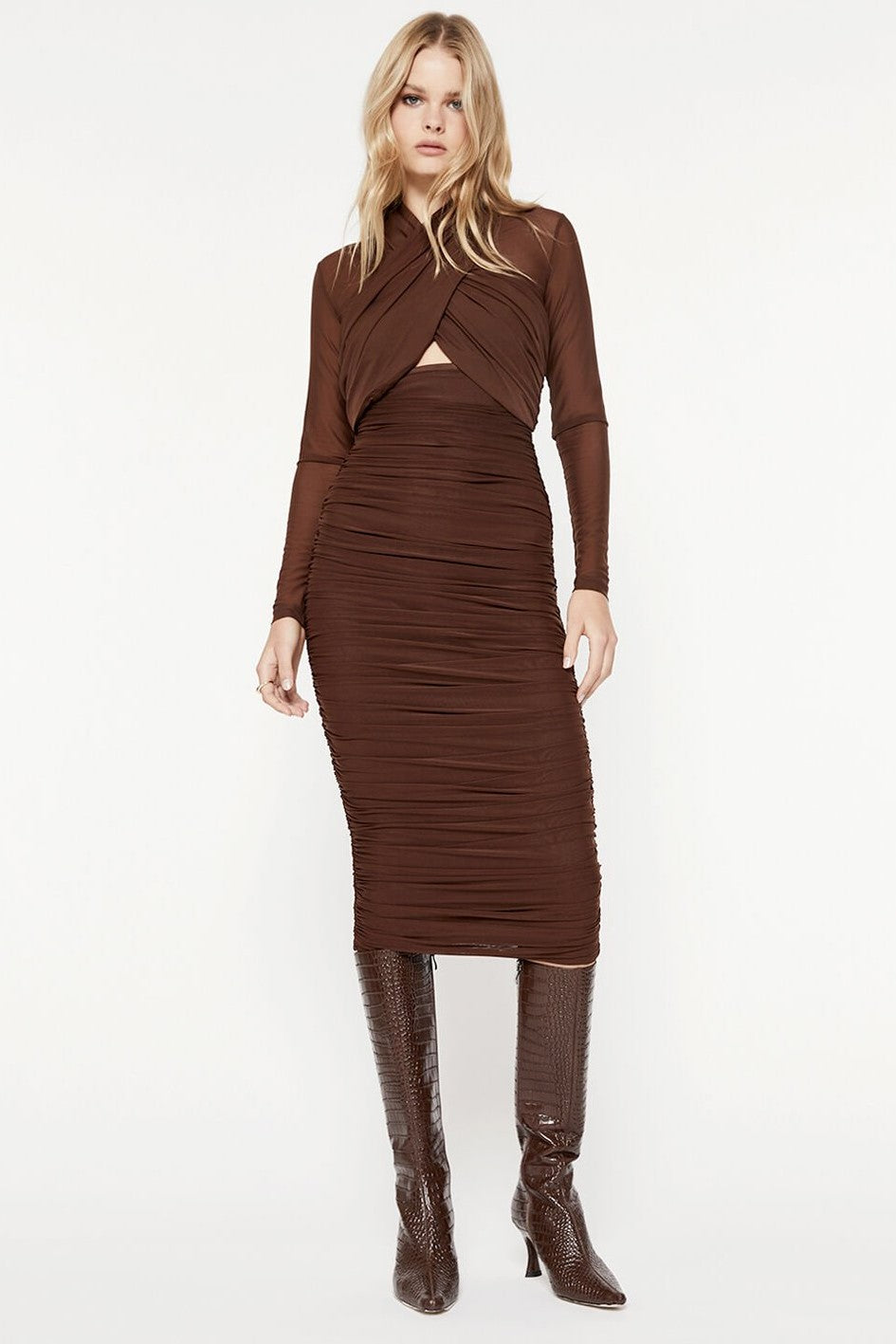 Aliyah Dress - Chocolate - SHOPJAUS - JAUS