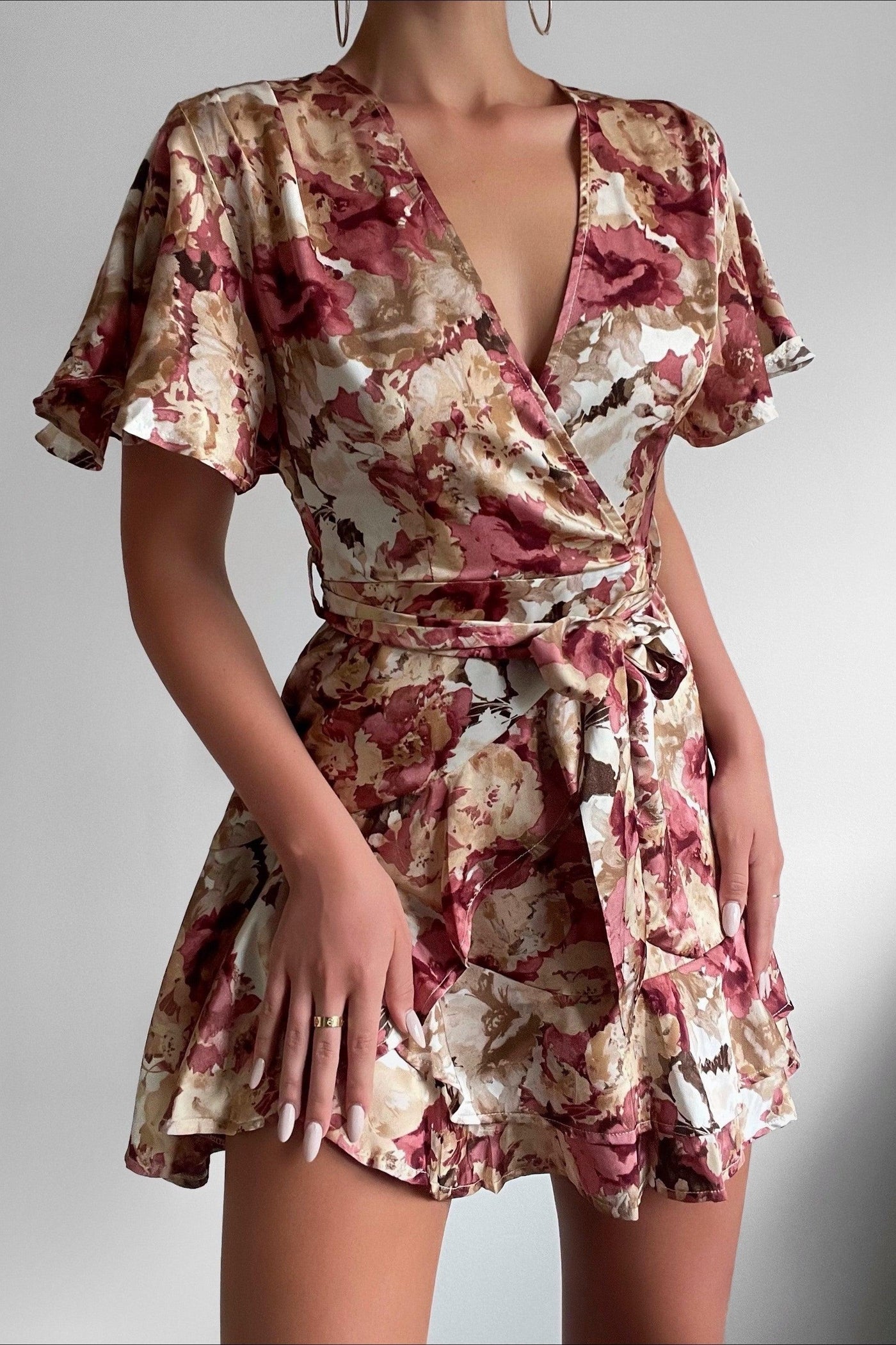Almeria Dress - Rose Floral - JAUS