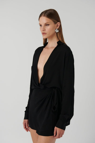 Alora Shirt - Black - SHOPJAUS - JAUS