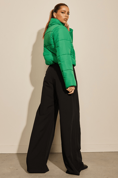 Amora Puffer Jacket - Green - JAUS