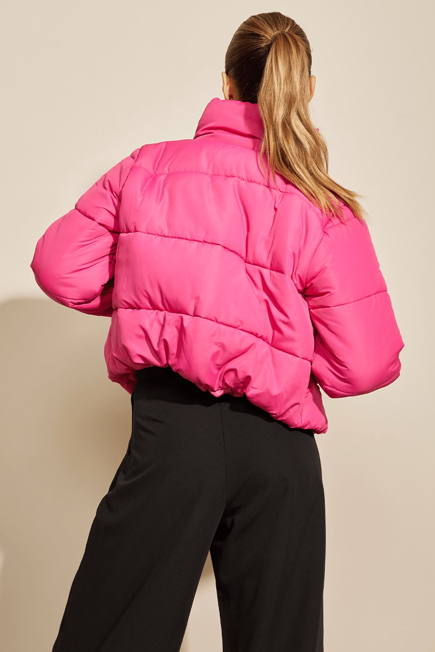 Amora Puffer Jacket - Pink - JAUS