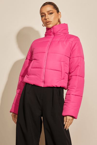 Amora Puffer Jacket - Pink - JAUS