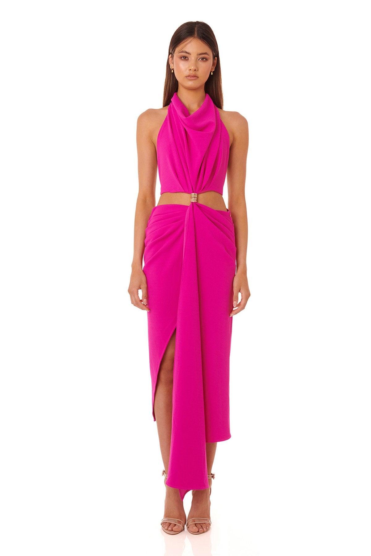 aphrodite pink dress Aphrodite Hot Pink Inclusive Plus Size Dress