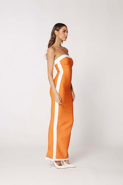 Ashley Dress - Orange - JAUS