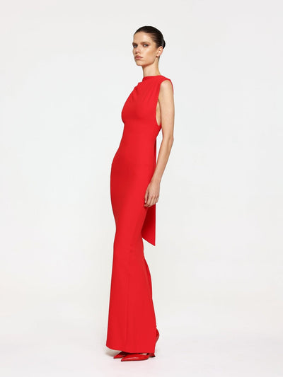 Audrey Gown - Cherry Red - SHOPJAUS - JAUS