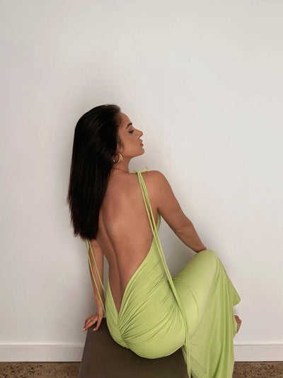 Azari Midi Dress - Lime - JAUS