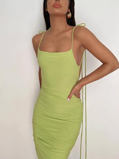 Azari Midi Dress - Lime - JAUS