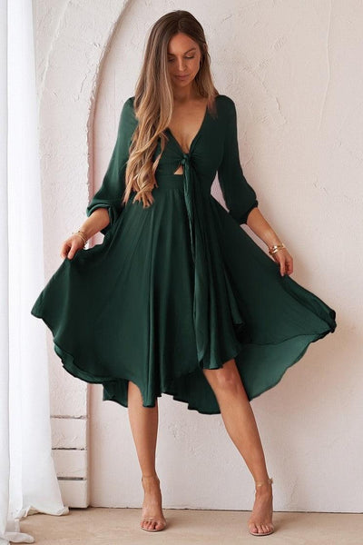 Balance Dress - Emerald Green - JAUS