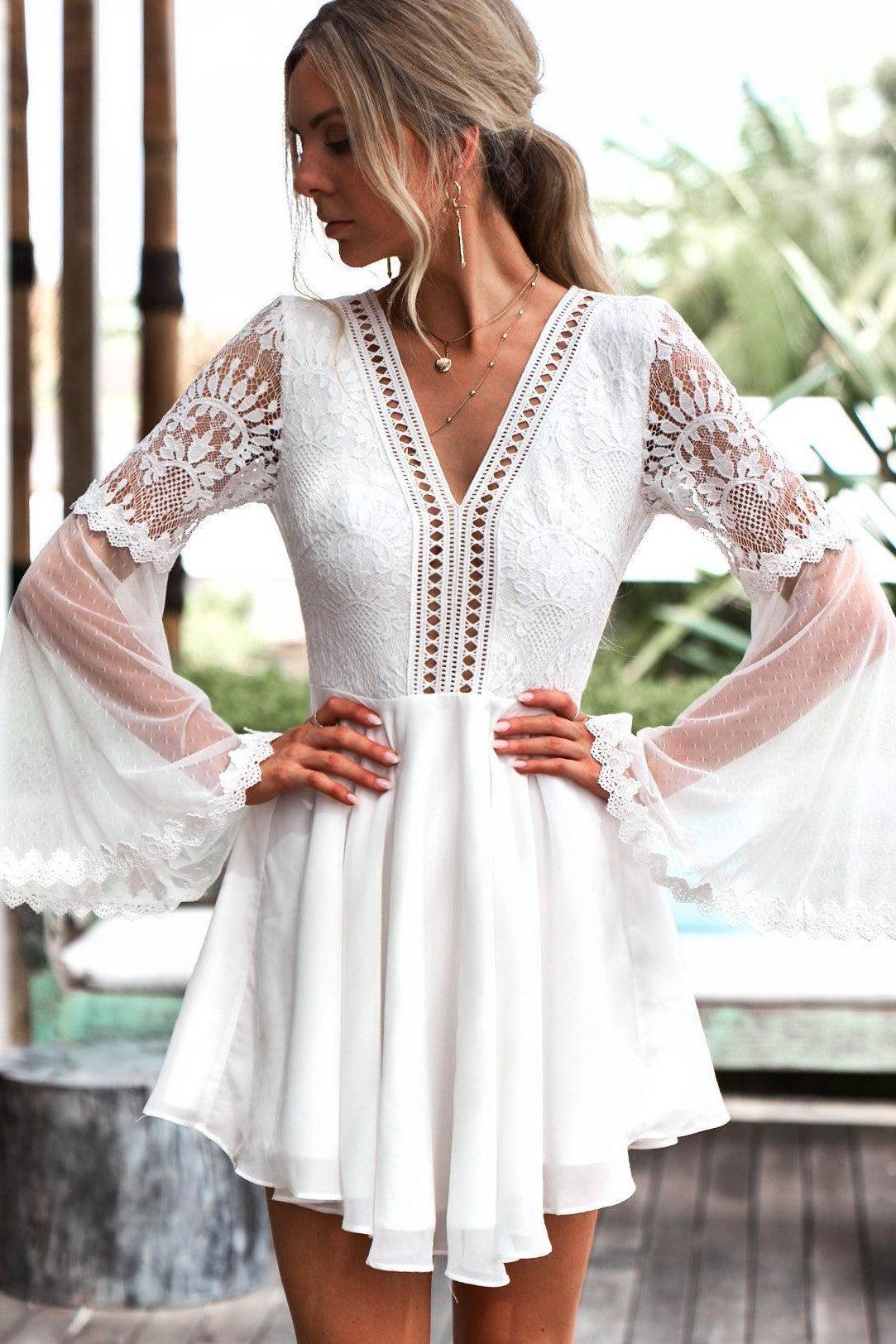 Bethany Dress - White - SHOPJAUS - JAUS