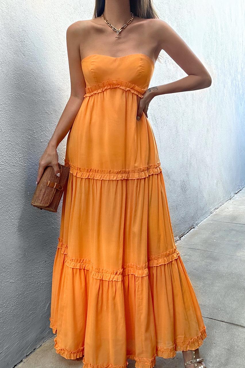 Betta Maxi Dress - Orange - JAUS