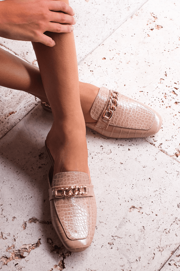 Billini Holmes Flat Mule - Nude Scale - JAUS