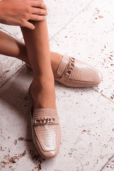 Billini Holmes Flat Mule - Nude Scale - JAUS