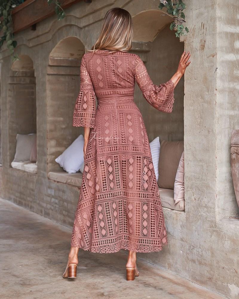 boho high low dress Boho High Low Dress - Mauve