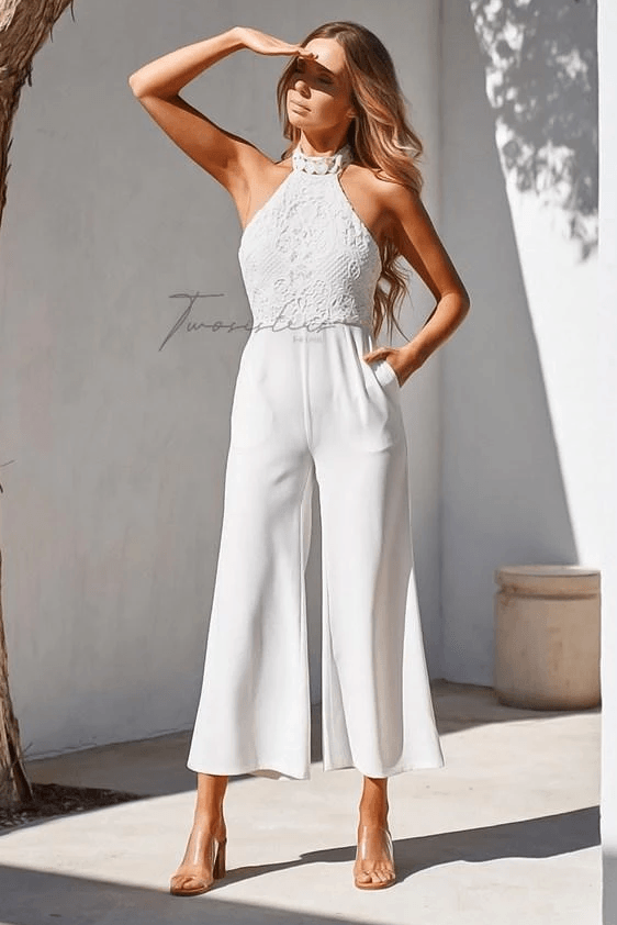 Bree Jumpsuit - White - SHOPJAUS - JAUS