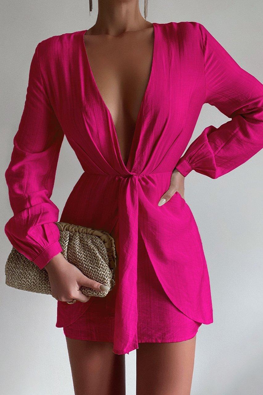 Calabra Mini Dress - Fuchsia - JAUS