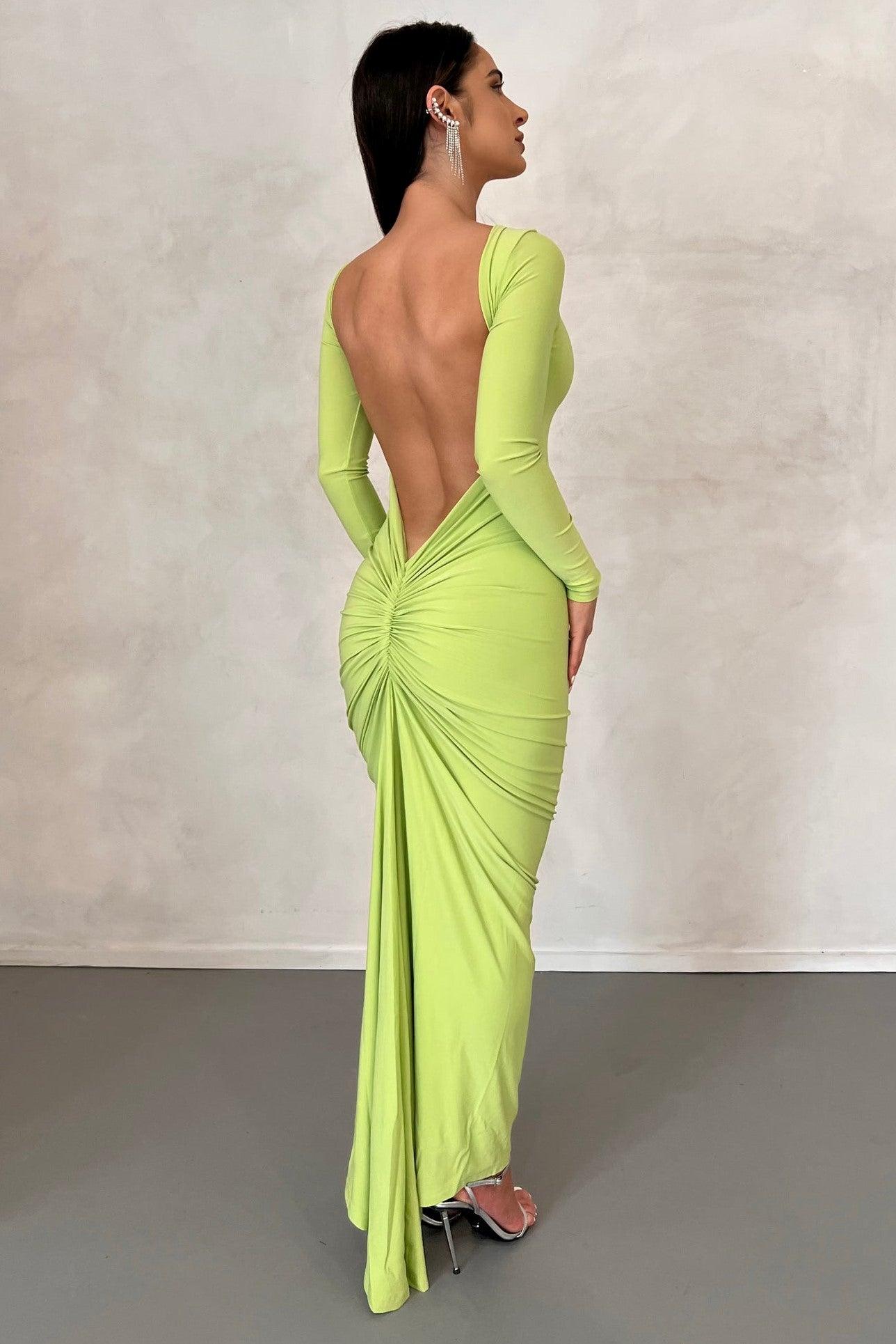 Camila Dress - Lime - JAUS