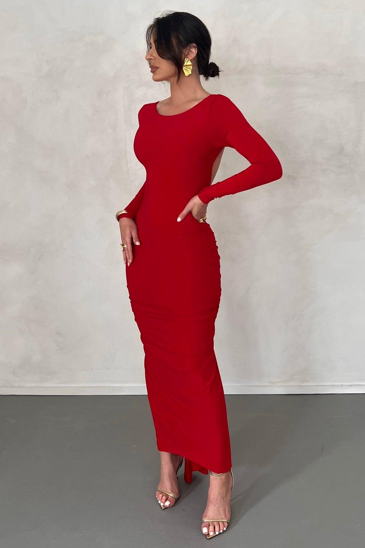 Camila Dress - Red - JAUS