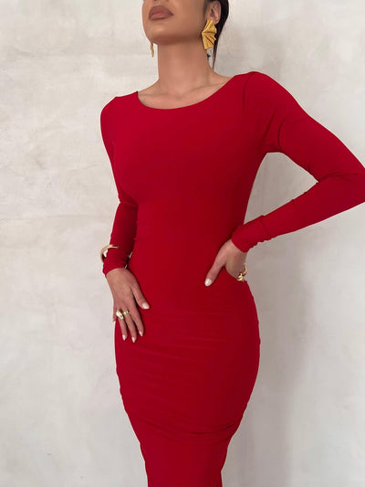 Camila Dress - Red - JAUS