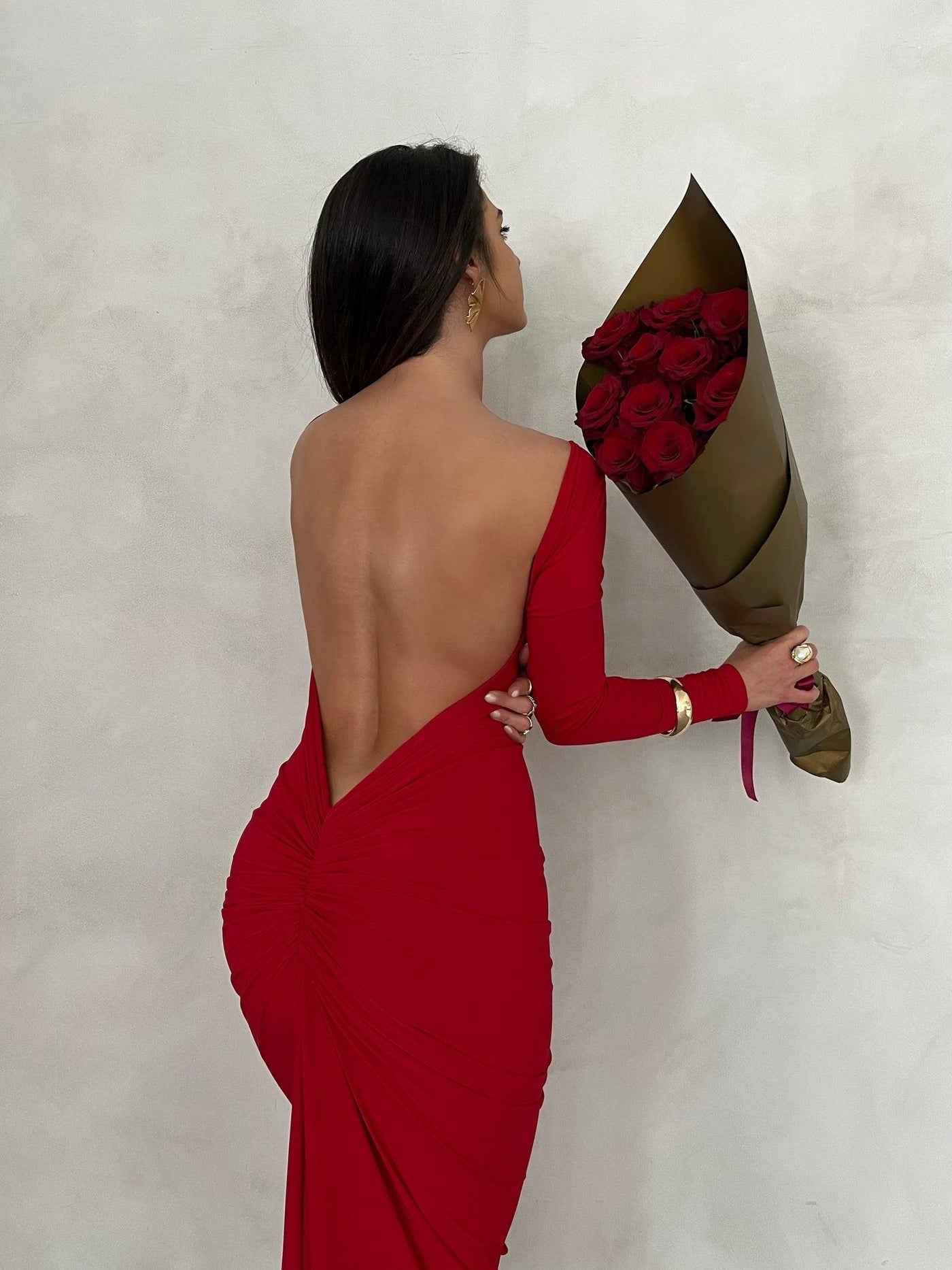 Camila Dress - Red - JAUS