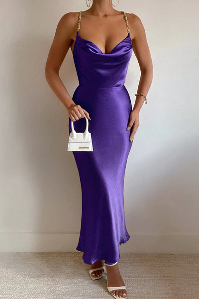 Cari Slip Dress - Purple - JAUS